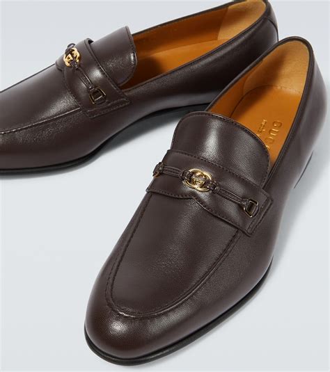 gucci leather interlocking g falt|Gucci g loafers.